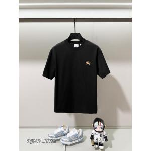 バーバリーブランド 偽物 激安 通販リラックス感急上昇期間限定半袖Tシャツ