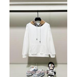 BURBERRYクラシックシンプルブランドエレメントチェック柄布パッチワークキャップパーカー