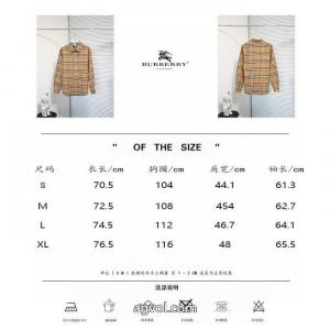 Burberryチェックのパイソンネックのシングルブレストカジュアルシャツ男女同型