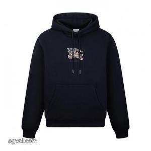 BURBERRY馬術騎士ロゴチェック刺繍パーカー