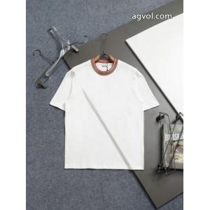 Burberryアルファベットネック飾りクルーネックニット半袖Tシャツ