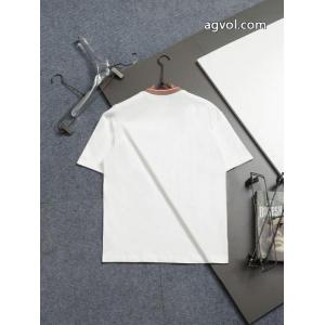 Burberryアルファベットネック飾りクルーネックニット半袖Tシャツ