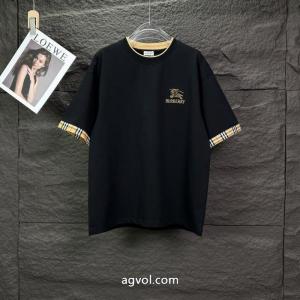 バーバリーブランド 通販店HOT送料無料 清涼感あるカジュアル 人気売れ筋商品半袖Tシャツ