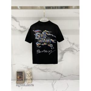 BURBERRYコピー 商品 販売半袖Tシャツカジュアルなスタイル 爆発的通販 海外セレブ定番愛用 
