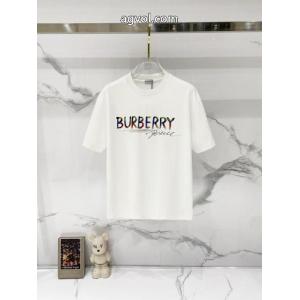 BURBERRYコピー 商品 販売半袖Tシャツカジュアルなスタイル 爆発的通販 海外セレブ定番愛用 