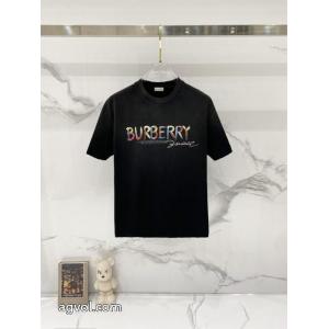 BURBERRYコピー 商品 販売半袖Tシャツカジュアルなスタイル 爆発的通販 海外セレブ定番愛用 