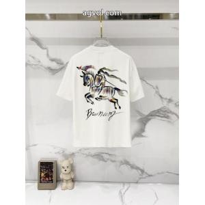 BURBERRYコピー 商品 販売半袖Tシャツカジュアルなスタイル 爆発的通販 海外セレブ定番愛用 