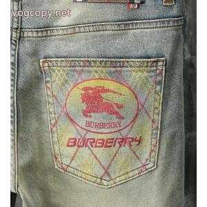 新作モデル超安値 限定版プリント 最終価格セールコピー 商品 通販BURBERRYジーンズ
