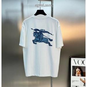 BURBERRY偽 ブランド 販売人気定番低価 お洒落スタイル レビュー高い半袖Tシャツ