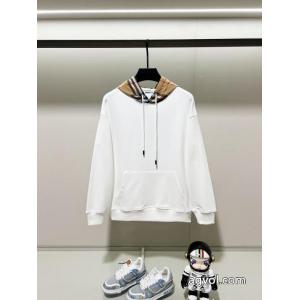 BURBERRY/バーバリークラシックシンプルブランドエレメントチェック柄布パッチワークハットパーカー