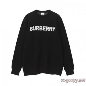 burberry/バーバリーの新定番ウール混紡スリーブヘッド丸首ニットセーター