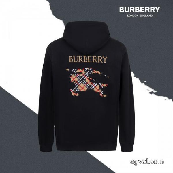 BURBERRY小紋小紋刺繍ドローコードフードパーカー 3
