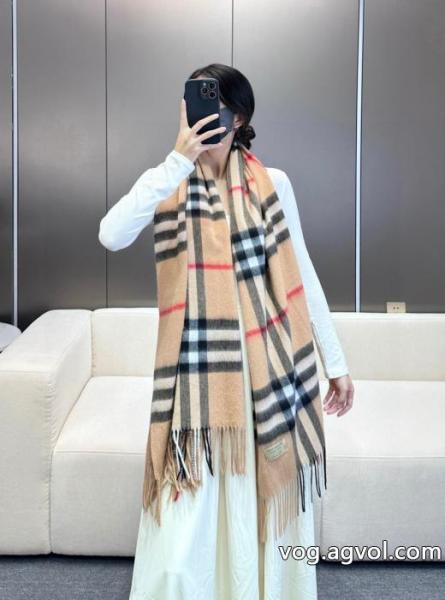 BURBERRYバーバリー爆金定番小格子大ストール男女兼用 0