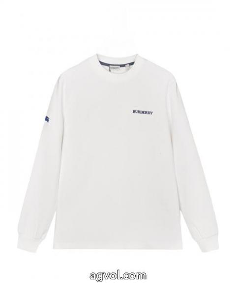 BURBERRY胸元十字架サンスクリット真空刺繍ロゴアルファベット男女同型長袖Tシャツ 2