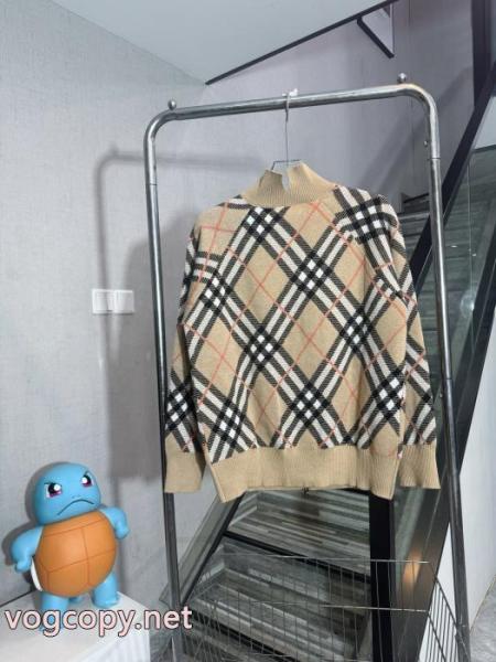 BURBERRY-バーバリー定番チェックストライプウールカーディガンコート 2