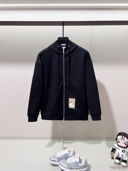 BURBERRYクラシックシンプルチェック柄戦馬ステッカーキャップコート 0 