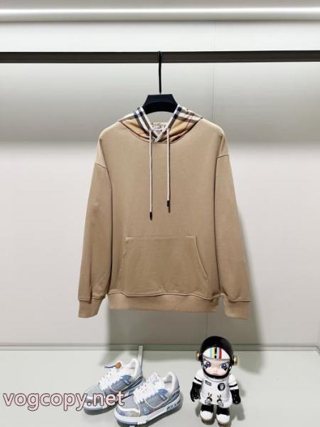 BURBERRYクラシックシンプルブランドエレメントチェック柄布パッチワークキャップパーカー 7 
