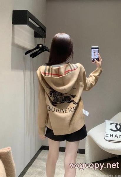 Burberry2025新作定番チェック柄リバーシブルウール裏面戦馬ジャカードカーディガンコート 3