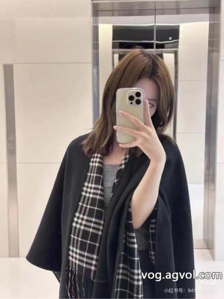 burberryクラシック英倫格両面マントストールマフラー 0