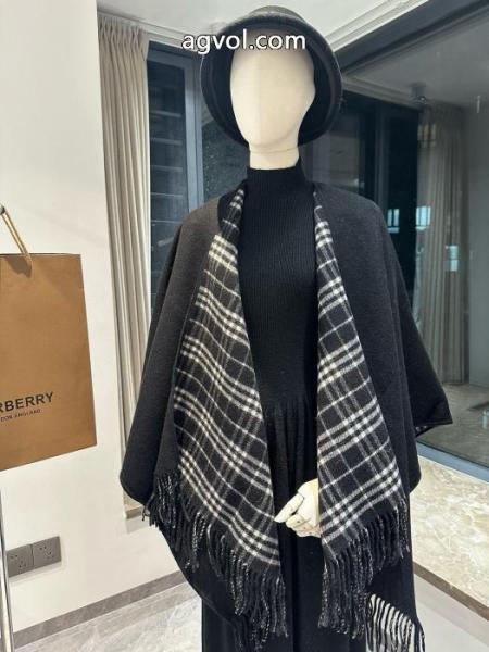 burberryクラシック英倫格両面マントストールマフラー 1