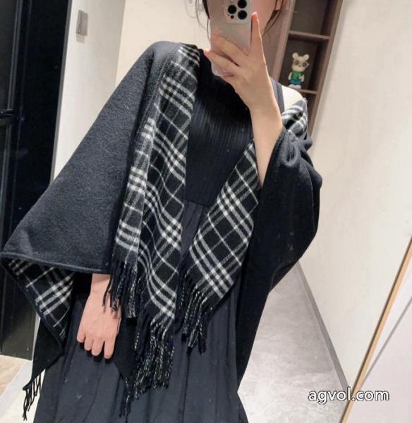 burberryクラシック英倫格両面マントストールマフラー 2