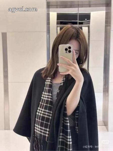 burberryクラシック英倫格両面マントストールマフラー 4