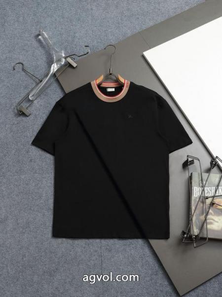Burberryアルファベットネック飾りクルーネックニット半袖Tシャツ 4