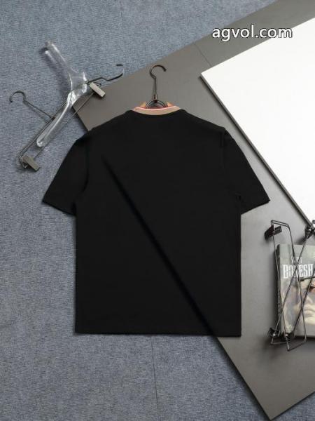 Burberryアルファベットネック飾りクルーネックニット半袖Tシャツ 5