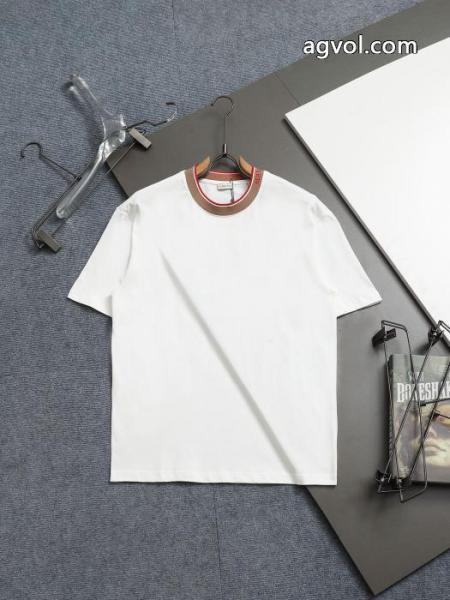 Burberryアルファベットネック飾りクルーネックニット半袖Tシャツ 3