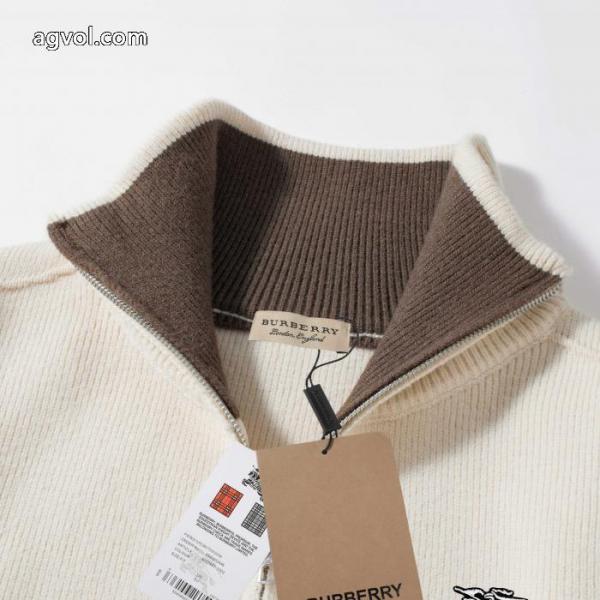 BURBERRY軍馬刺繍ジッパーニットカーディガンコート 5 