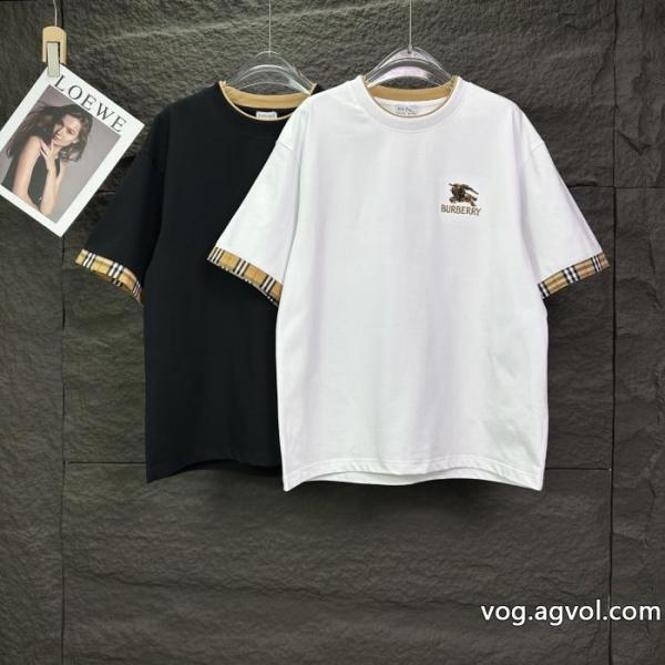 バーバリーブランド 通販店HOT送料無料 清涼感あるカジュアル 人気売れ筋商品半袖Tシャツ 0 