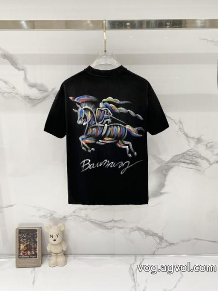 BURBERRYコピー 商品 販売半袖Tシャツカジュアルなスタイル 爆発的通販 海外セレブ定番愛用 0