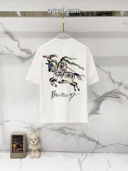 BURBERRYコピー 商品 販売半袖Tシャツカジュアルなスタイル 爆発的通販 海外セレブ定番愛用 4