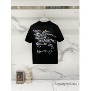 BURBERRYコピー 商品 販売半袖Tシャツカジュアルなスタイル 爆発的通販 海外セレブ定番愛用 