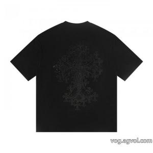 ブランド レプリカCHROME HEARTS在庫数限定 たくさん歩く日にも大活躍 韓国ファッション半袖Tシャツ