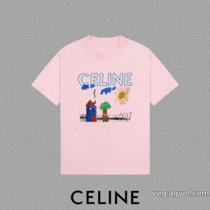 Tシャツ大人の可愛さを引き立て 欧米韓流/雑誌  目を引く存在感抜群ブランド 偽物 激安 通販CELINE.
