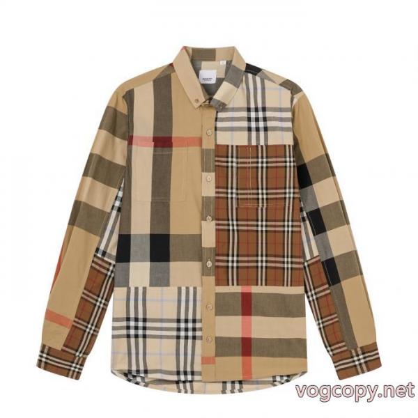 今シーズン新作 注目のポイント VIPセールで破格長袖シャツBURBERRYブランド レプリカ 1