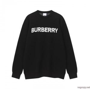 burberry/バーバリーの新定番ウール混紡スリーブヘッド丸首ニットセーター